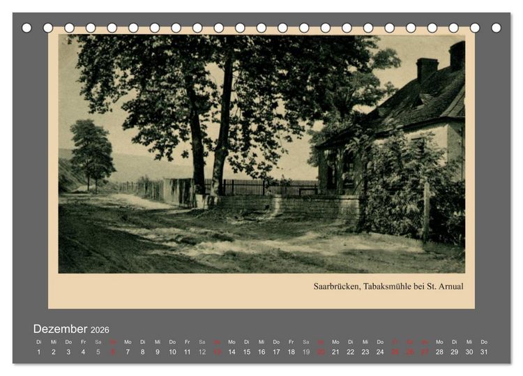 Produktbild: Saarland - vunn domols (frieher), Industrieanlagen (Tischkalender 2026 DIN A5 quer), CALVENDO Monatskalender