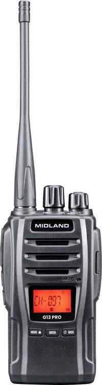 Produktbild: Midland G13 PRO PMR446 + LPD Funkger&auml;t, C1668 PMR-Handfunkger&auml;t