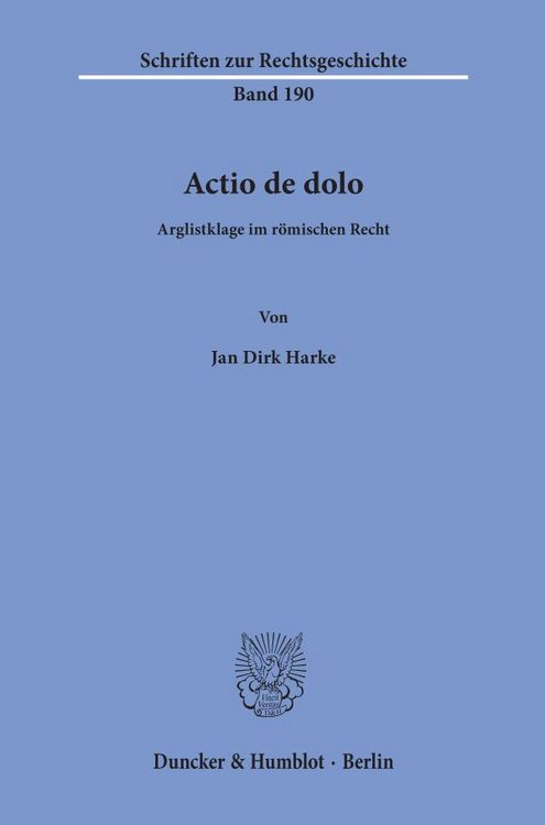 Produktbild: Actio de dolo.