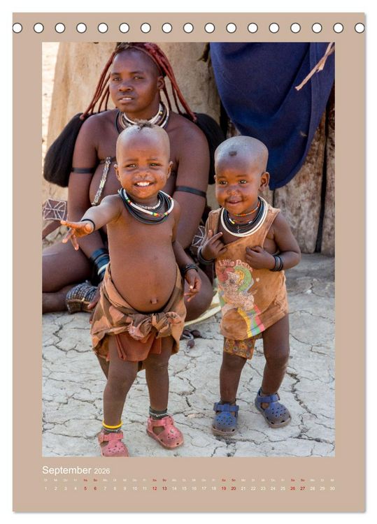 Produktbild: Besuch bei den Himbas - Namibia (Tischkalender 2026 DIN A5 hoch), CALVENDO Monatskalender