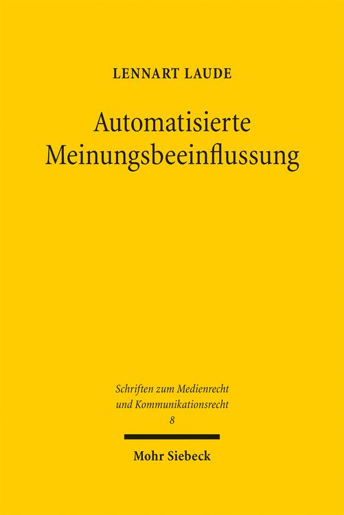 Produktbild: Laude, L: Automatisierte Meinungsbeeinflussung