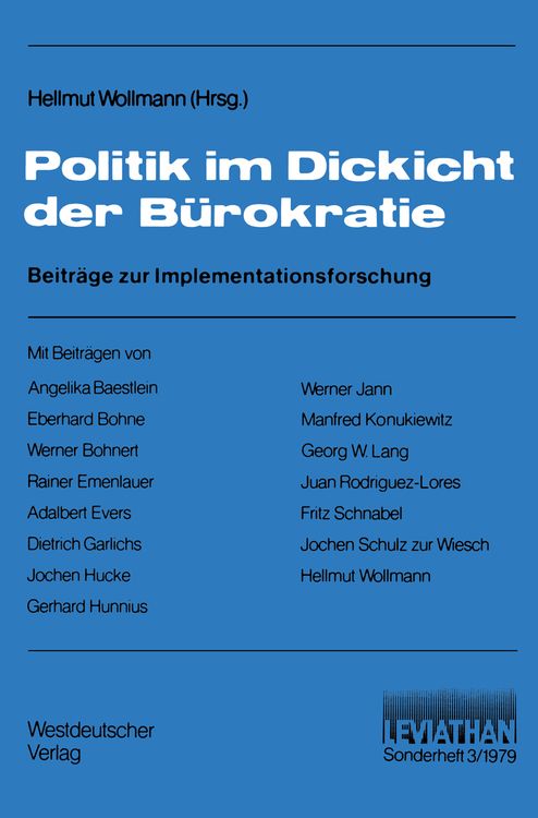 Bild vom Artikel Politik im Dickicht der Bürokratie vom Autor Hellmut Wollmann