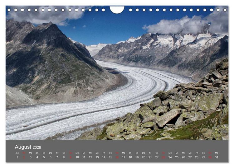 Produktbild: Wallis. Perle der Schweiz (Wandkalender 2026 DIN A4 quer), CALVENDO Monatskalender