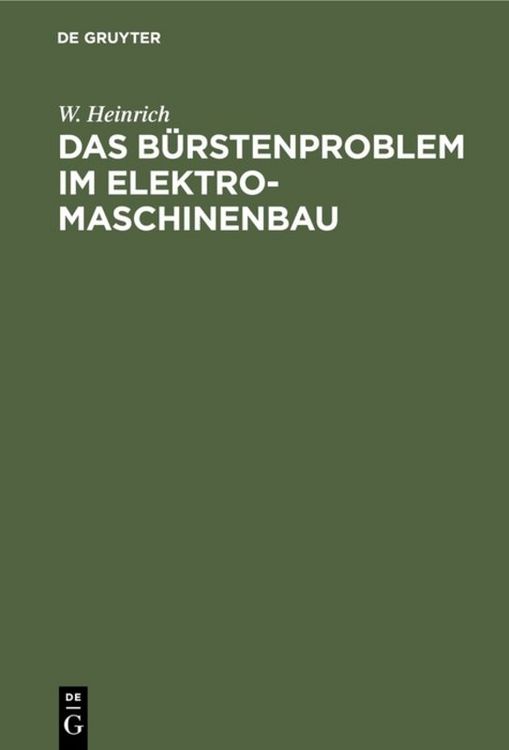 Produktbild: Das B&uuml;rstenproblem im Elektromaschinenbau