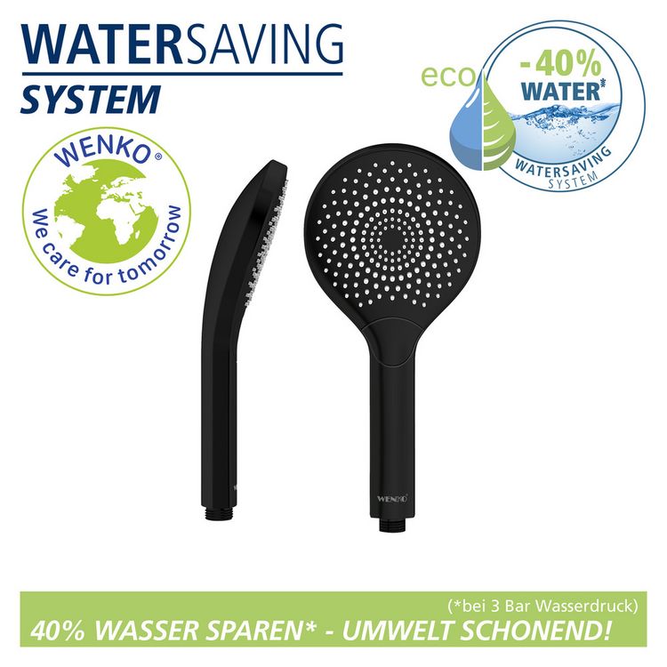 Produktbild: Duschkopf Watersaving &Oslash; 120 cm 3 Funktionen, &Oslash; 12 cm
