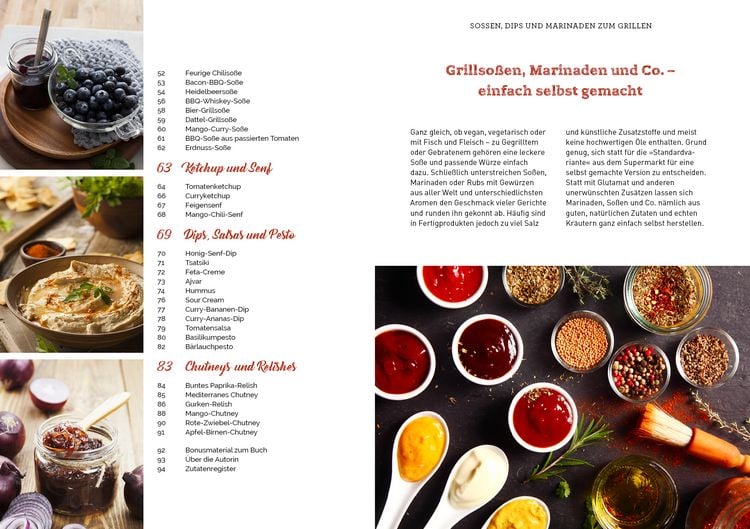 Produktbild: So&szlig;en, Dips und Marinaden zum Grillen