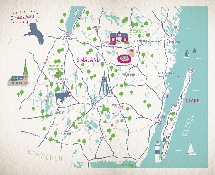 Produktbild: Gl&uuml;cksorte in Sm&aring;land. Mit &Ouml;land