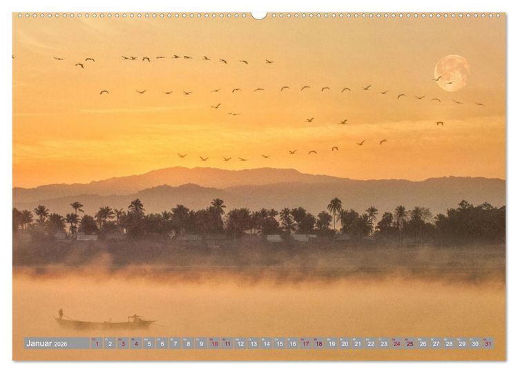 Produktbild: Vollmond - Momente der Ruhe (Wandkalender 2026 DIN A2 quer), CALVENDO Monatskalender