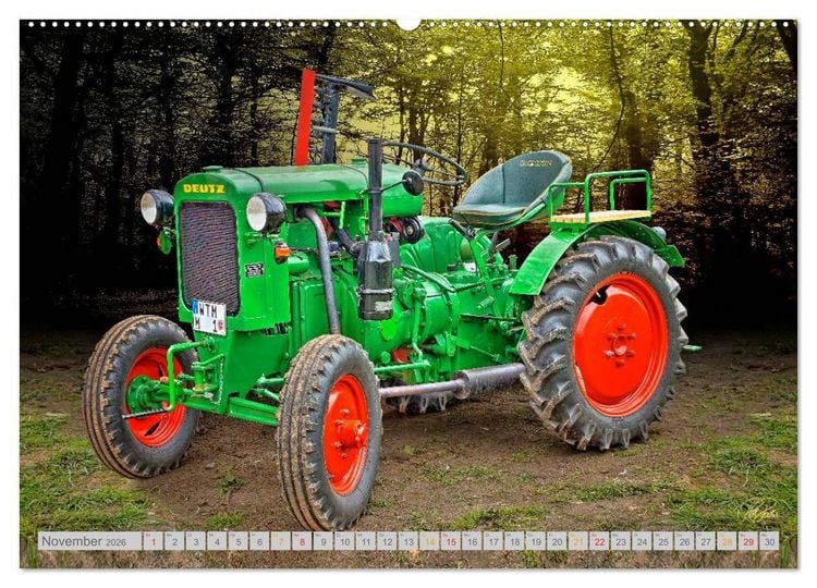 Produktbild: Oldtimer Sch&auml;tze. Ein Traktoren-Kalender (hochwertiger Premium Wandkalender 2026 DIN A2 quer), Kunstdruck in Hochglanz