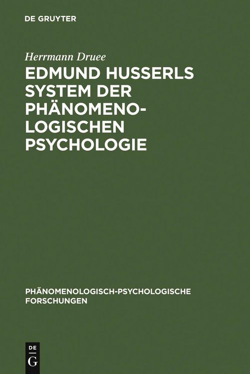 Produktbild: Edmund Husserls System der ph&auml;nomenologischen Psychologie