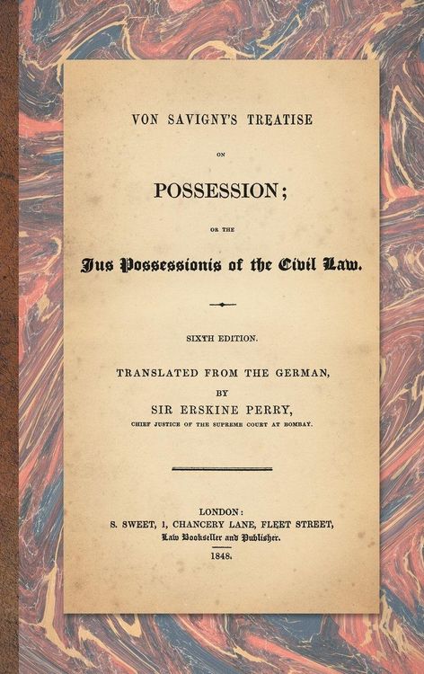 Produktbild: Von Savigny's Treatise on Possession