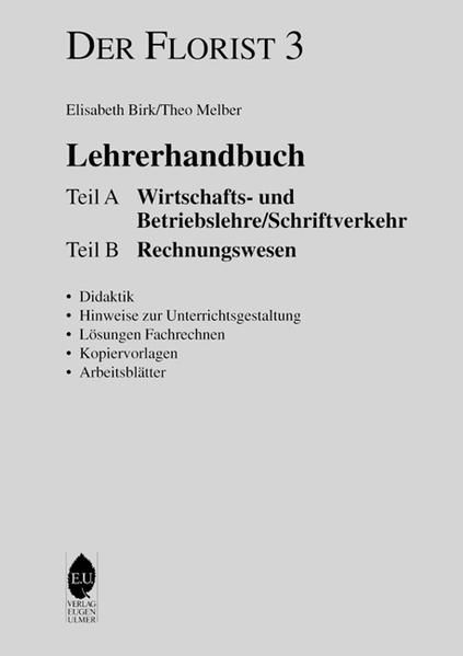 Produktbild: Der Florist Band 3. Lehrerhandbuch