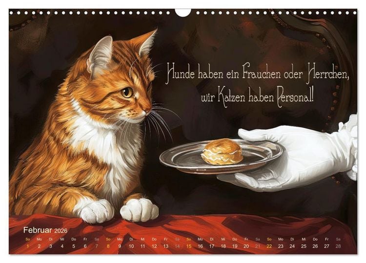 Produktbild: Samtpfotenspr&uuml;che (Wandkalender 2026 DIN A3 quer), CALVENDO Monatskalender