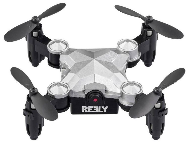 Produktbild: Reely Suitcase mini drone Quadrocopter RtF Einsteiger, Kameraflug Silber-Schwarz