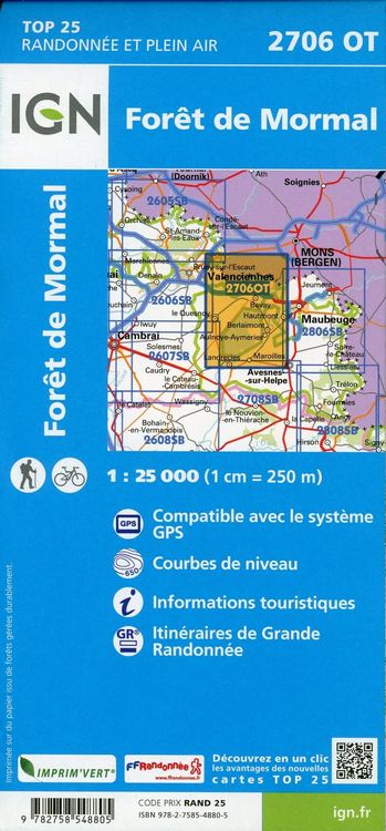 Produktbild: For&ecirc;t de Mormal 1:25 000