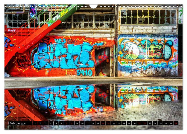 Produktbild: Lost Places Graffiti (Wandkalender 2026 DIN A3 quer), CALVENDO Monatskalender