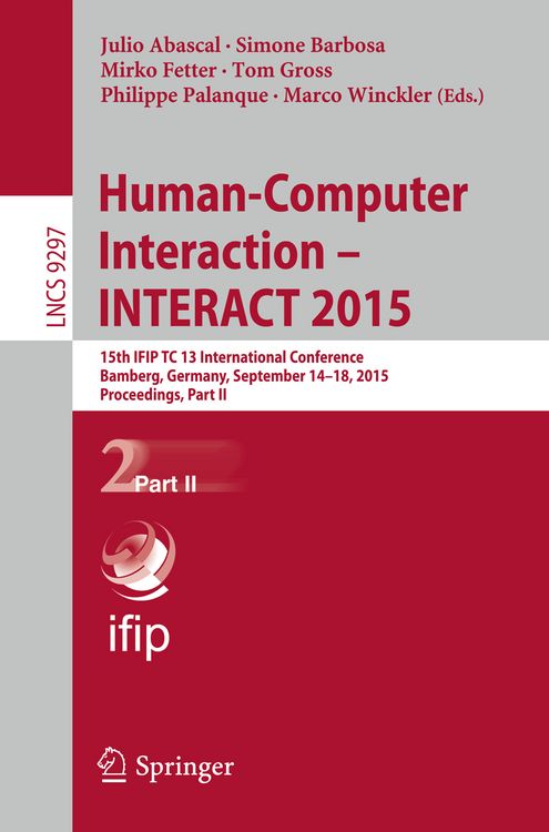 Produktbild: Human-Computer Interaction &ndash; INTERACT 2015