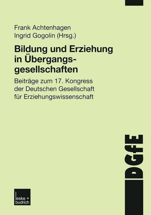 Produktbild: Bildung und Erziehung in &Uuml;bergangsgesellschaften