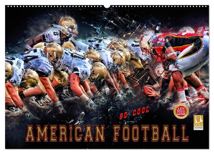 Produktbild: American Football - so cool (Wandkalender 2026 DIN A2 quer), CALVENDO Monatskalender