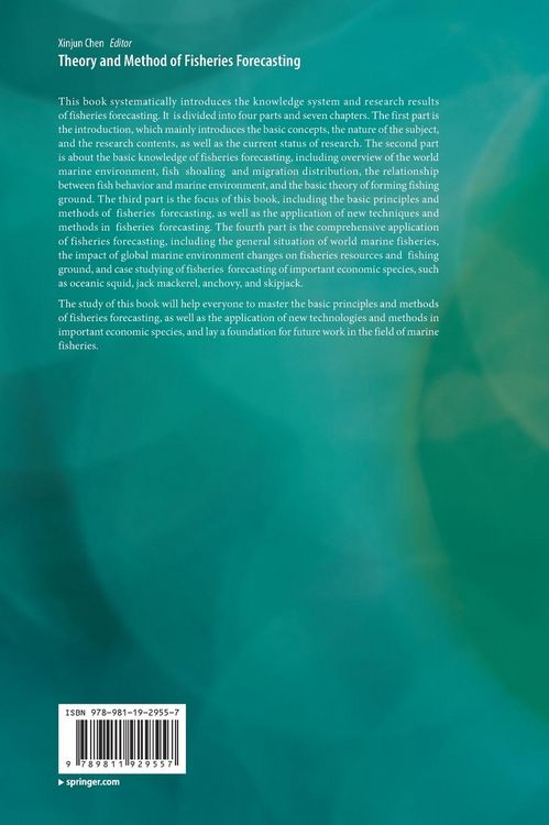 Produktbild: Theory and Method of Fisheries Forecasting