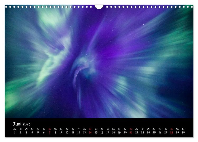 Produktbild: Nordlichtkalender (Wandkalender 2026 DIN A3 quer), CALVENDO Monatskalender