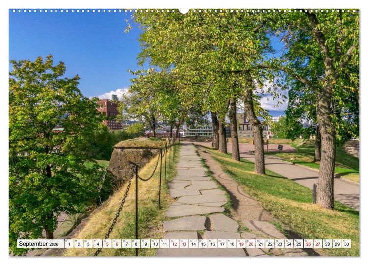 Produktbild: Zauberhaftes Oslo (hochwertiger Premium Wandkalender 2026 DIN A2 quer), Kunstdruck in Hochglanz