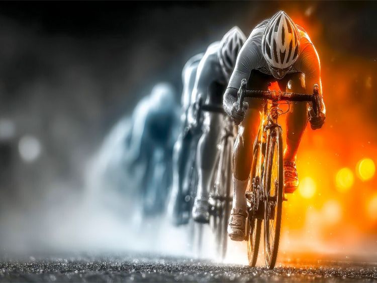 Produktbild: CALVENDO Puzzle In die Pedalen treten - immer weiter | 1000 Teile Lege-Gr&ouml;&szlig;e 64x48cm Foto-Puzzle f&uuml;r gl&uuml;ckliche Stunden