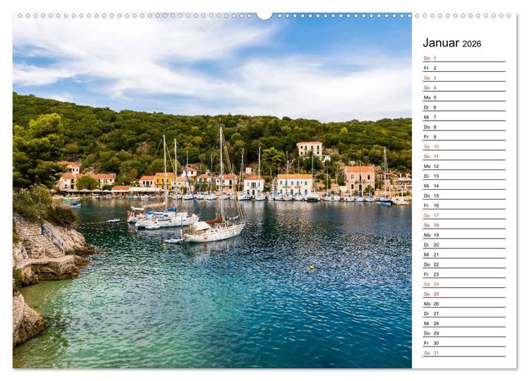 Produktbild: Griechische Inseln im Ionischen Meer (hochwertiger Premium Wandkalender 2026 DIN A2 quer), Kunstdruck in Hochglanz