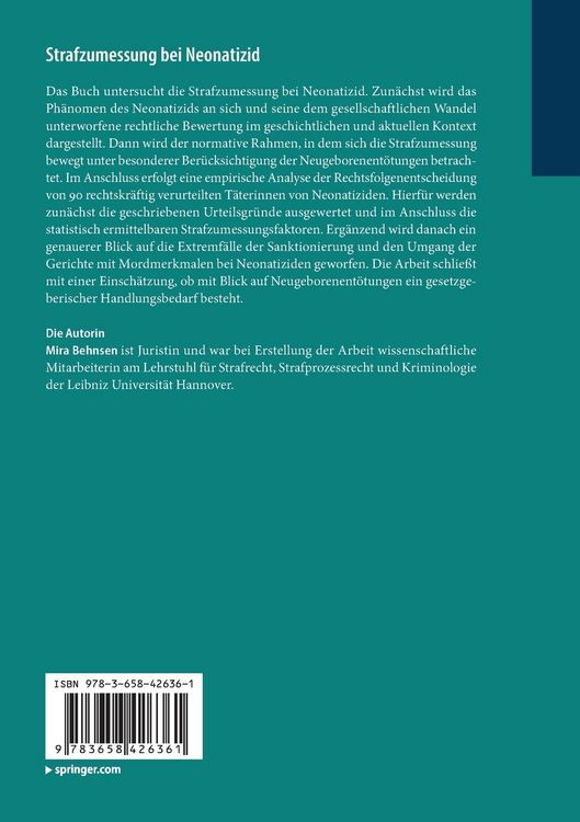 Produktbild: Strafzumessung bei Neonatizid