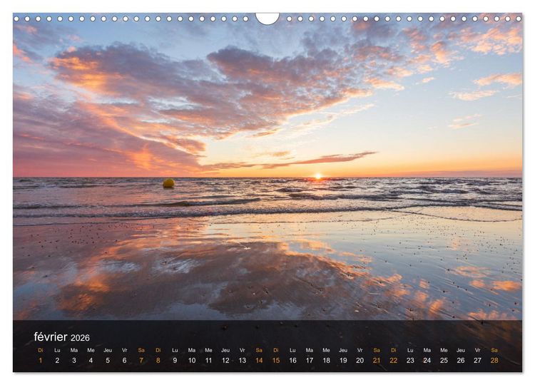 Produktbild: Baie de Somme Couchers de soleil (Calendrier mural 2026 DIN A3 vertical), CALVENDO calendrier mensuel