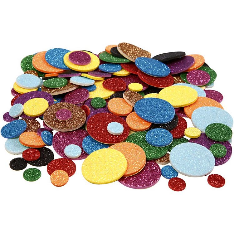 Produktbild: Creativ Company Moosgummikreise, D 12+20+32 mm, 150 sortiert