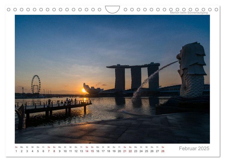 Produktbild: Singapur: Zwischen Wolkenkratzern und Superb&auml;umen (Wandkalender 2026 DIN A4 quer), CALVENDO Monatskalender