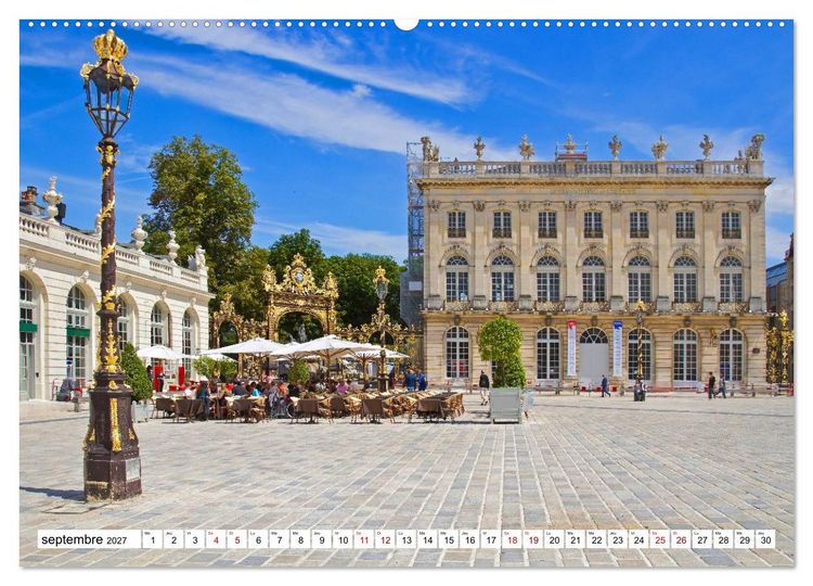 Produktbild: Nancy et Metz &ndash; Tr&eacute;sors uniques en Lorraine (Calendrier mural 2027 DIN A2 vertical), CALVENDO calendrier mensuel