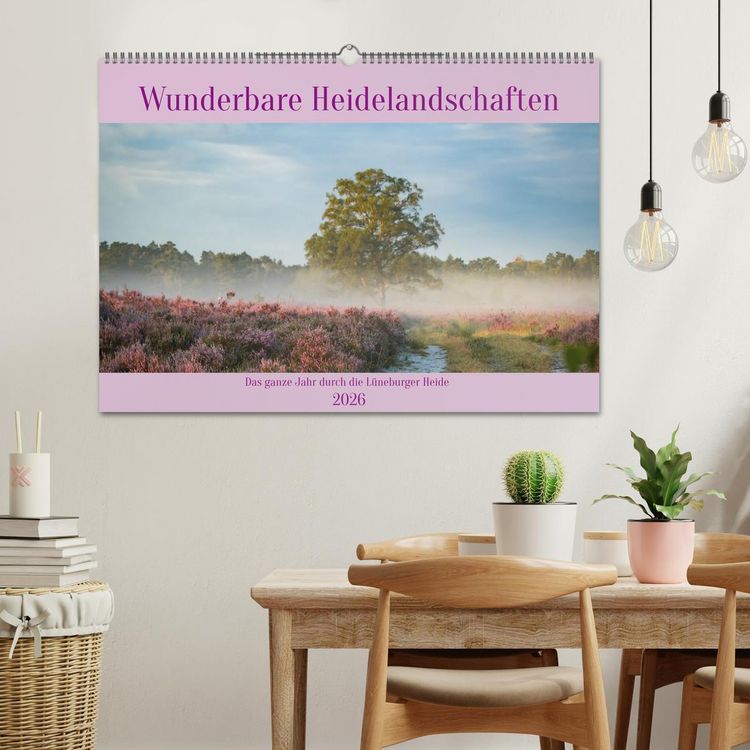 Produktbild: Wunderbare Heidelandschaften (Wandkalender 2026 DIN A2 quer), CALVENDO Monatskalender