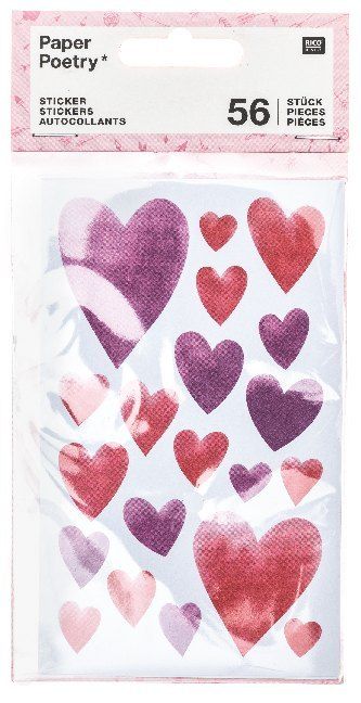 Valentinstag Sticker Set – 2 Bögen Mit Liebesstickern Für Journal, Planer & Dekoration (180x110 Mm, Matt)