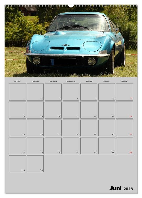 Produktbild: Opel GT Terminplaner (hochwertiger Premium Wandkalender 2026 DIN A2 hoch), Kunstdruck in Hochglanz