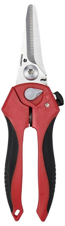 Produktbild: TOOLCRAFT TO-9625917 Universalschere 205mm Rot, Schwarz