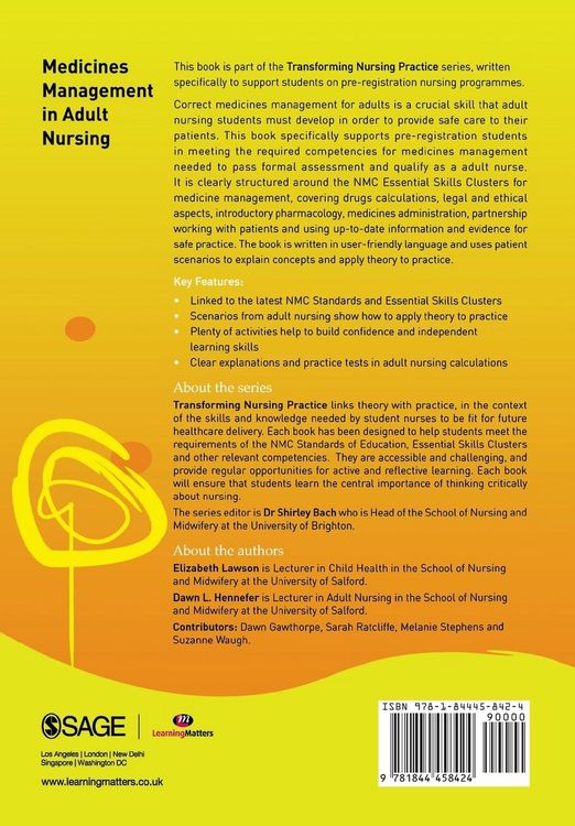 Produktbild: Medicines Management in Adult Nursing