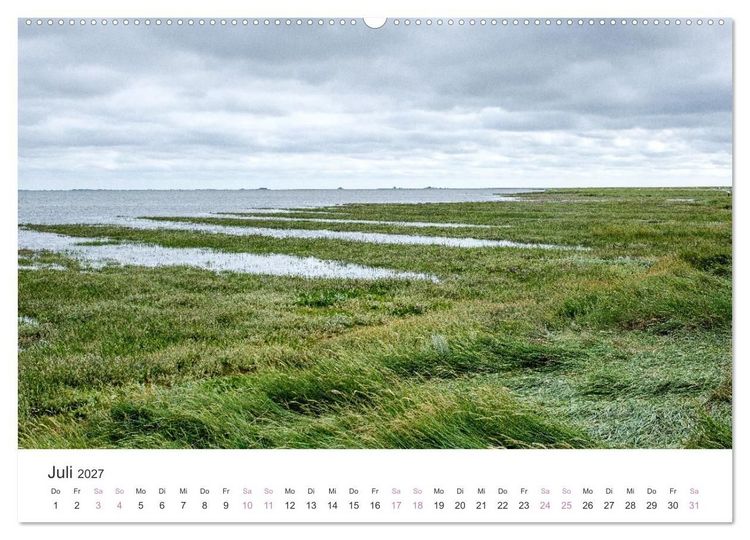 Produktbild: Hamburger Hallig - Der Weg ist das Ziel (hochwertiger Premium Wandkalender 2027 DIN A2 quer), Kunstdruck in Hochglanz