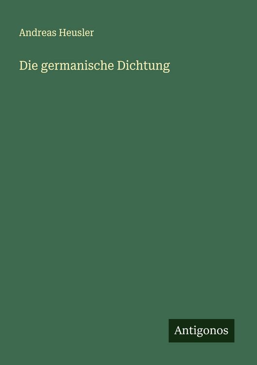 Produktbild: Die germanische Dichtung