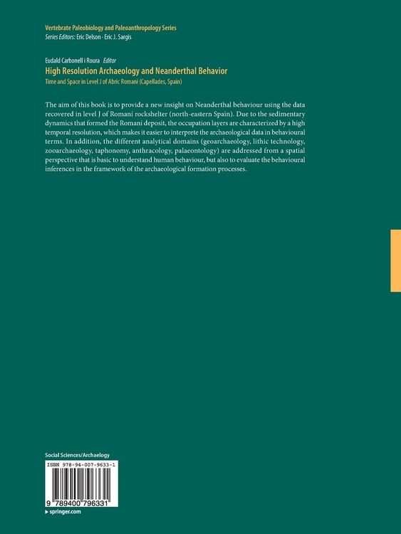 Produktbild: High Resolution Archaeology and Neanderthal Behavior