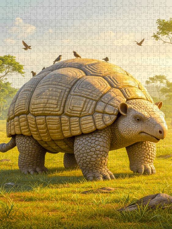Produktbild: CALVENDO Puzzle Glyptodon, gepanzerter Riesen-G&uuml;rteltierverwandter | 1000 Teile Lege-Gr&ouml;&szlig;e 64x48cm Foto-Puzzle f&uuml;r gl&uuml;ckliche Stunden