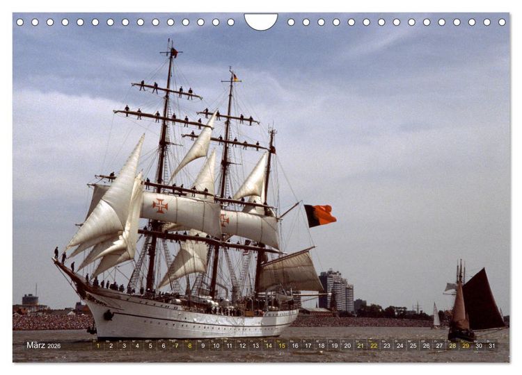 Produktbild: Analoge Fotografie Tall Ships Sail 1995 Bremerhaven (Wandkalender 2026 DIN A4 quer), CALVENDO Monatskalender