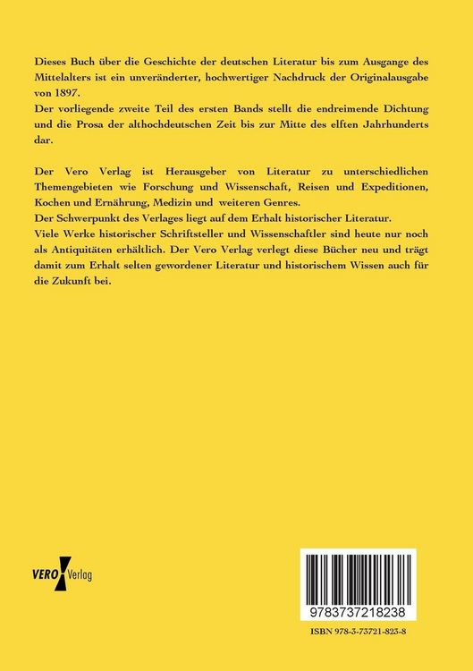 Produktbild: Geschichte der deutschen Literatur bis zum Ausgange des Mittelalters