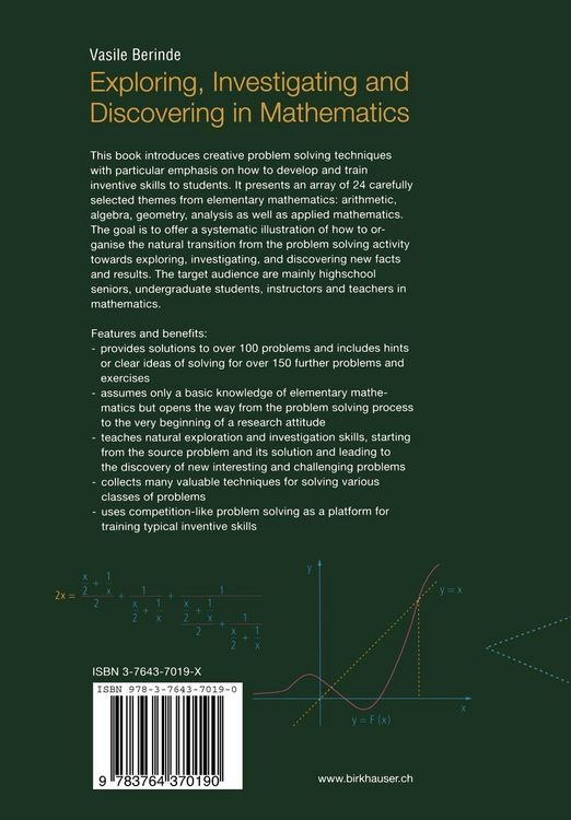 Produktbild: Exploring, Investigating and Discovering in Mathematics