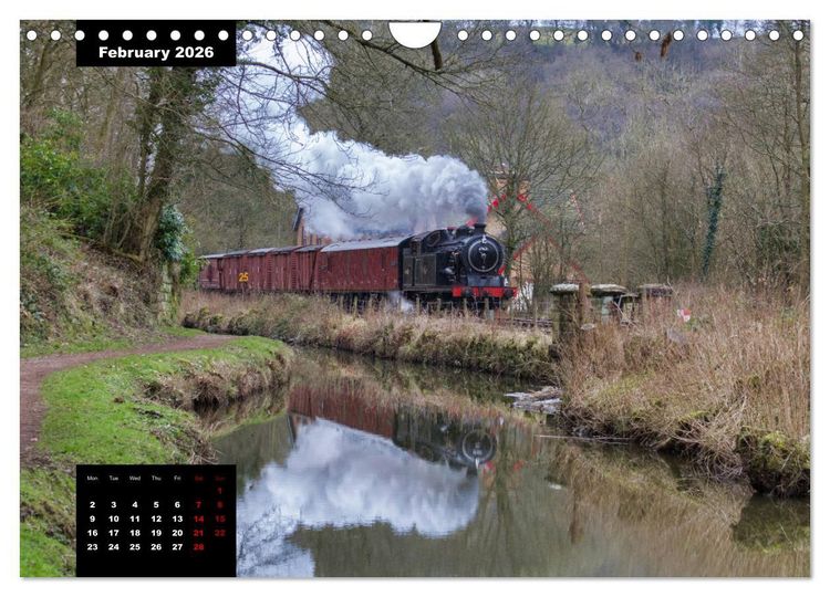 Produktbild: Assorted photographs of STEAM LOCOMOTIVES (Wall Calendar 2026 DIN A4 landscape), CALVENDO 12 Month Wall Calendar