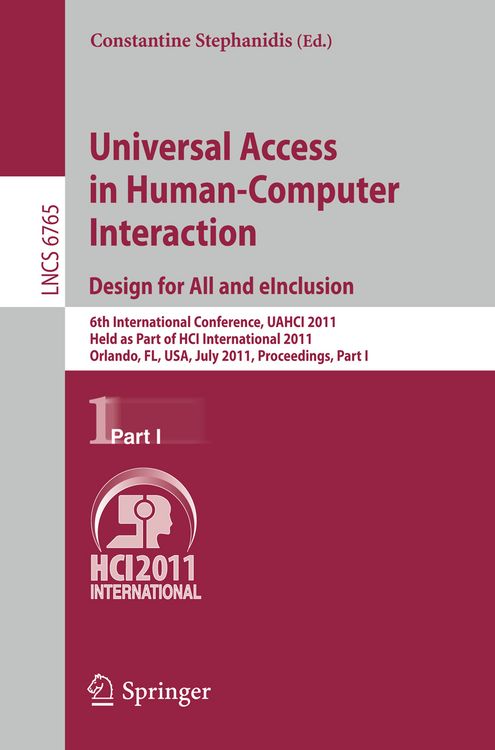 Produktbild: Universal Access in Human-Computer Interaction. Design for All and eInclusion