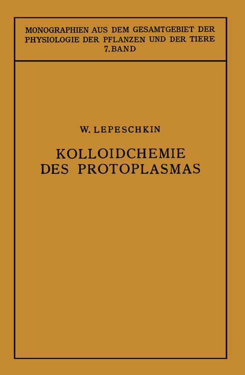 Produktbild: Kolloidchemie des Protoplasmas