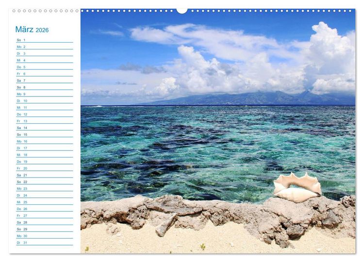 Produktbild: Franz&ouml;sisch-Polynesien - Trauminseln im S&uuml;dpazifik (Wandkalender 2026 DIN A2 quer), CALVENDO Monatskalender
