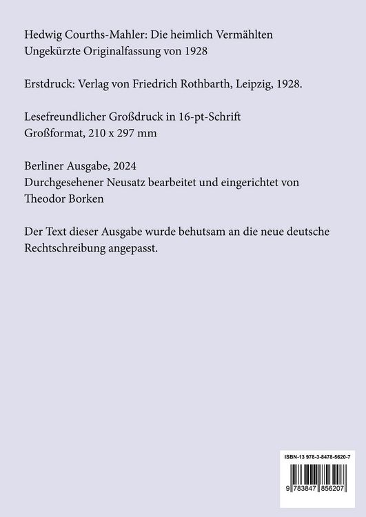 Produktbild: Die heimlich Verm&auml;hlten (Gro&szlig;druck)